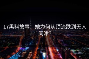 17黑料故事：她为何从顶流跌到无人问津？