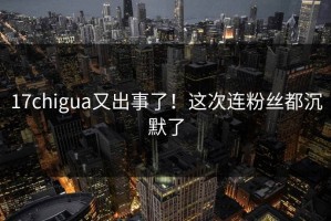 17chigua又出事了！这次连粉丝都沉默了