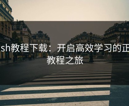 flash教程下载：开启高效学习的正版教程之旅