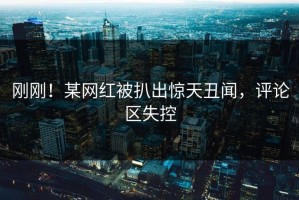 刚刚！某网红被扒出惊天丑闻，评论区失控