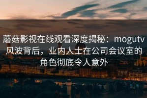 蘑菇影视在线观看深度揭秘：mogutv风波背后，业内人士在公司会议室的角色彻底令人意外